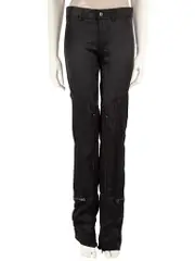 Black Zipper Detail Trousers