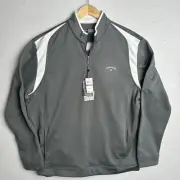 Callaway XXL Men’s Quarter Zip Golf Pullover Sweatshirt Gray New With Tags