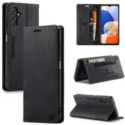 Samsung Galaxy A14 5G Case, SupRShield Wallet Leather Flip Magnetic Stand Case Cover (Black)