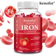 Iron Gummies With Vitamin C - Immune Support,Boost Hemoglobin,Reduce Fatigue