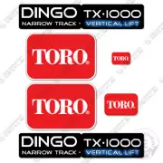 Toro Dingo TX-1000 Decal Kit Vertical Lift - 7 YEAR OUTDOOR 3M VINYL!