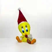 Vintage Whitman’s Looney Tunes Tweety Bird Christmas Santa Hat Plush Toy 38 CM