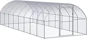 VRAXO Outdoor Chicken Coop 3x8x2 m Galvanised Steel -63.45KG,3095466