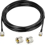 Superbat UHF Male to UHF Male Jumper Cable PL259 to PL259 Low Loss Extension Cable ALSR240 20ft for Ham Radio, CB Radio, SWR Meter,Antenna Analyzer,Dummy Load,Radio Scanner etc
