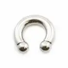 Horseshoe Prince Albert Ring Internally Threaded Surgicl Steel 0 & 00 Gauge