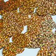 Sequins 20mm Top Hole Copper Hologram Glitter Sparkle Paillettes. Made in USA