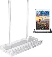 Acrylic Easel Display Stand, Table Display Easel Acrylic Stand Clear, Counter Decor Multi-Functional Indoor Artwork Rack Cookbook Holder for Bedside, Bedroom