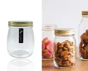 bulk 24 Glass Jar w Screw Lid 700ml Canister 11x13cm