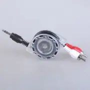 3.5mm Male to 2RCA Male Stereo Y Splitter Telescopic Cable 3.5mm Male to 2RCA