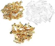 50 Pairs Crimp Terminal Kit, Wire Connecting Brass Connector, Cable Connectors with Sleeve for 0.75-2.5 Square Millimetres Wire, Industrial