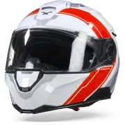X.Vilitur Meredian White Red Modular Helmet