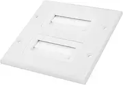 IWOWHERO Dualport Design Wall Plate Tv Coaxial Ethernet Speaker Power Cords Solderfree Installation Wall Plate Cable Pass