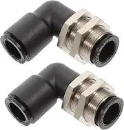 2Pcs Bulkhead Tube Fitting Copper Quick Connect Air Hose Connector Pneumatic Tube Fittings for Low Pressure Hydraulic and Automotive Systems and High Pressure