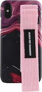 DESIGN SKIN DSK13415iX iPhone Xs/X Case, GRAFT Strap Marble Pink (Design Skin Craft Strap), iPhone Cover, Japanese Authorized Dealer