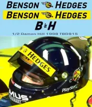 1/2 Decals for Damon Hill 1998 Helmet Casco TBD915 TB Decal TBD915