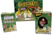 FAKE 1 CHICKEN WATCH THEM HATCH & GROW EGGS novelty growing JUST ADD WATER