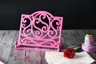 Cast Iron Cookbook Stand Pink Menu shelf Support Metal Kitchen Table Top Heavy