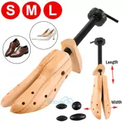 2-Way Wooden Adjustable Shoe Stretcher Expander for Men Women Boot Size S M L