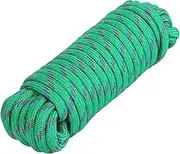 MaxxHaul 50227 3/8" x 50 Ft Diamond Braided Rope Extra Strength-Sunlight and Weather Resistant, Multicolor