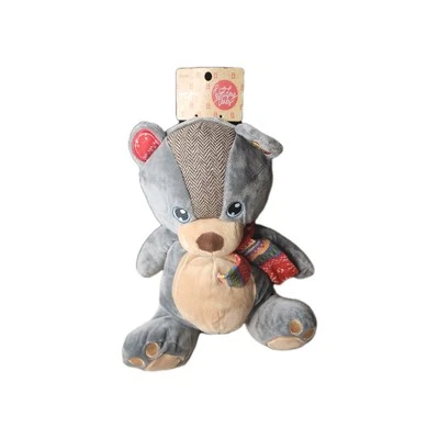 Holiday Tails Snow Day Playmate Dog Toy * Plush Pet Toy Bear Squeaker NWT New