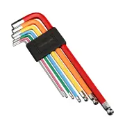 RIDERACE 7Pcs S2 Alloy Steel Portable Mini Bicycle Inner Hexagon Wrench Set 1.5/2/2.5/3/4/5/6mm Spanner Flat Ball Openin