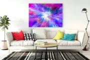 Abstract Pink Blue Stunning color Home decor wall high quality Canvas print art