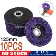 10x 125mm Poly Strip Disc Wheel Paint Rust Removal Clean For Angle Grinder NEW