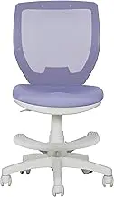Sekikagu 445229 Study Chair with Hook Back Molded Urethane Seat, Purple Tap