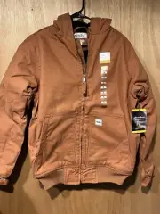 Eddie Bauer Work Wear Canvas Carhartt Like Sherpa Lined Foreman Fit Jacket SizeS