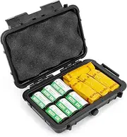 CASEMATIX Hard Shell 35mm Film Case for 35mm and 120 Film - 7" Waterproof & Lightproof Film Holder and Film Roll Container for up to 12 x 35mm Film Rolls or 8 x 120 Film Rolls, Travel Case Only