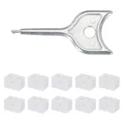 10pcs Port Blocker Locking SFP Port/Dust Blocker with Metal Coded Keys,White