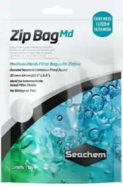 SEACHEM MEDIUM Zip Bag 12.5 x5.5" (32 x 14cm) Small Mesh Filter Media Zipper Bag