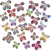 Gloreyan 20Pcs Flying Butterfly Toys, Magic Wind Up Butterfly Various Colors Flying Butterfly Surprise Toys for Surprise Explosion Box Wedding Birthday Party Book Greeting Card(20 Styles)