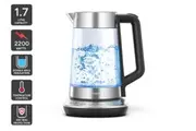 Kogan 1.7L Double Wall Glass Smart Kettle (Stainless Steel)