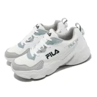 在飛比找momo購物網優惠-【FILA】休閒鞋 Hidden Tape 6 女鞋 白 灰