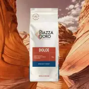 2 x Piazza Doro - Dolce 1kg Coffee Beans w/ FREE Caramel Biscuits (25pcs)