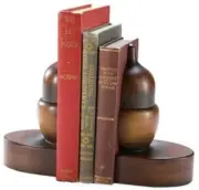 Bookends Bookend MOUNTAIN Lodge Acorn Resin Hand-Cast Hand-Painted Paint