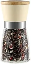Lifenova Salt and Pepper Grinder, Adjustable Stainless Steel Spice Ceramic Grinders Mill Shaker for Kitchen Table (White)