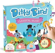 Ditty Bird Classical Music & Nursery Rhyme Book for Toddlers | Interactive Mozart Musical Book | Children's Sound Book for 1-3 Year Olds | Sturdy Baby Music Book