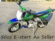 50CC PIT DIRT BIKE MOTOCROSS TRAIL TERRAIN MOTORBIKE KIDS AUTO E-START BLUE CRF