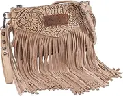 [Montana West] Wrangler Clutch Wristlet Fringe Purse Western Crossbody Bags for Women