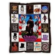 Charlie and the Chocolate Factory Blanket, Johnny Depp Fleece, Sherpa Blanket