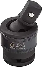 SUNEX TOOLS 4304, 3/4 Inch Drive, Universal Impact Joint, Cr-Mo Steel, Radius Corner Design, Flexible, Meets ANSI Standards