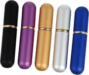 minkissy 5-piece Essential Oil Bottle Set Aromatherapy Bottle Men's Nasal Essential Oil Lockets Diffuser Locket Perfume Tube with Metal Shell Random Color