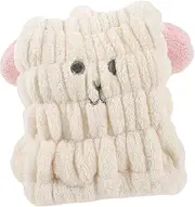 ASAKKURA Women Animal Embroidery Absorbent Hair Drying Cap Lightweight Fleece Turban Wrap for Quick Drying Travel Friendly Design for Minimizing Hair Frizz and Breakage