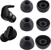 Adhiper Replacement Earplugs 6 Pieces of Silicone Eartips Earplugs is Compatible for Beats Studio Buds and Beats Fit Pro Headphones (Black)