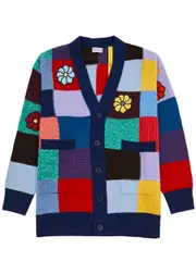 Moncler Genius 1 Moncler JW Anderson Patchwork Wool-blend Cardigan - Multicoloured - L L