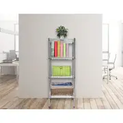 MODULAR CHROME WIRE STORAGE SHELF 350 x 350 x 1800 STEEL SHELVING SHELVES