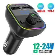 Car Wireless Bluetooth Dual USB FM Transmitter MP3 Charger Adapter Player X3C9