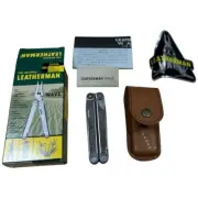 Leatherman Wave Multi Tool Pliers, Bit Kit, Leather Case Used With Case